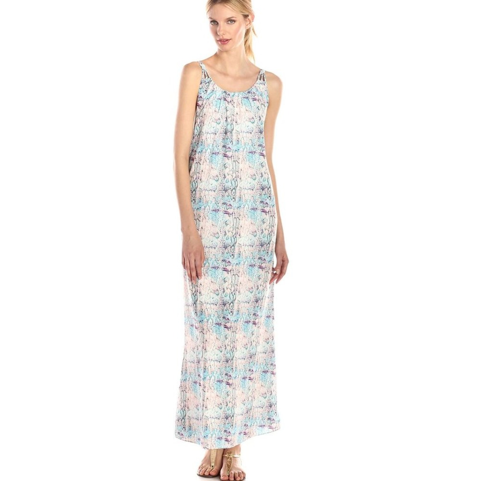 Lovers + Friends Starlight Maxi Dress Pastel Python Nwt Size S